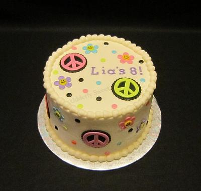 Peace Sign Cake - Cake by Michelle