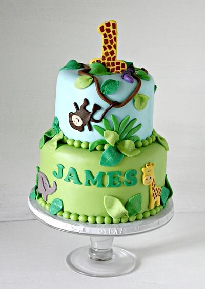 Jungle 1st Birthday Cake - Cake by Rose Atwater