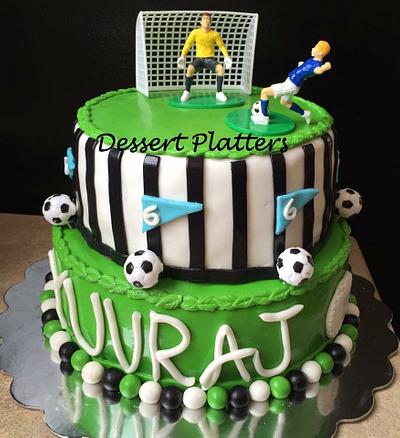 Soccer Themed Cake  - Cake by Swati karthik