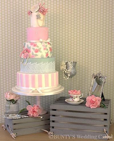 Pretty In Pink - Cake by Bunty's Wedding Cakes
