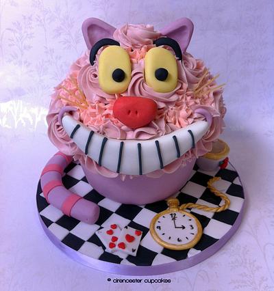 Cheshire Cat Giant Cupcake - Cake by Happy_Food