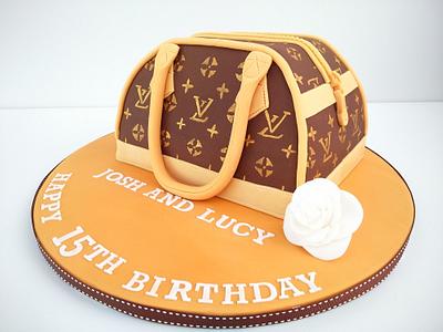 Louis Vuitton Handbag Cake - Cake by Laras Theme Cakes