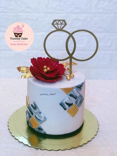 Geometry simple cake  - Cake by Doaa Mokhtar