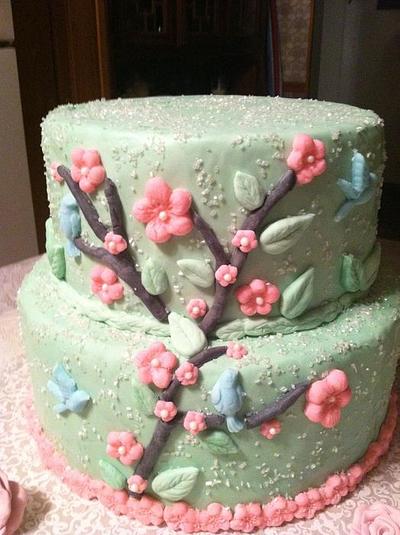 Cherry Blossom Cake - Cake by Patty Cake's Cakes