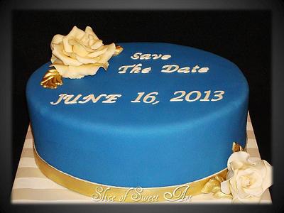 Save the Date Cake - Cake by Slice of Sweet Art