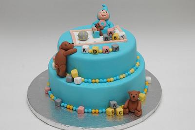 Baby Adam's Shower Cake - Cake by Deema