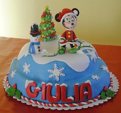 Minnie Christmas Cake - Cake by Nancy La Rosa
