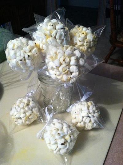 Marshmallow Popcorn Cake Pops - Cake by Patty Cake's Cakes