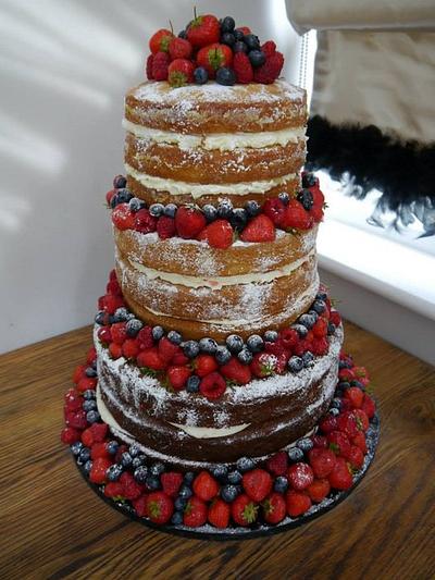 Naked Wedding Cake - Cake by Linda Anderson