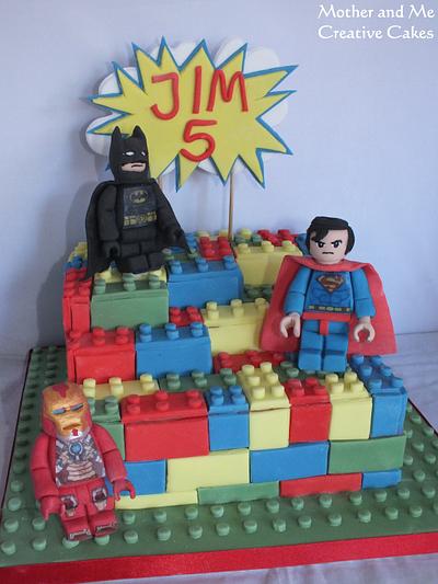Lego Super Heroes - Cake by Mother and Me Creative Cakes