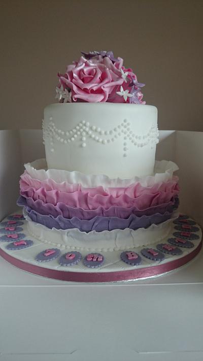 Ruffle Birthday Cake  - Cake by Dylansnan