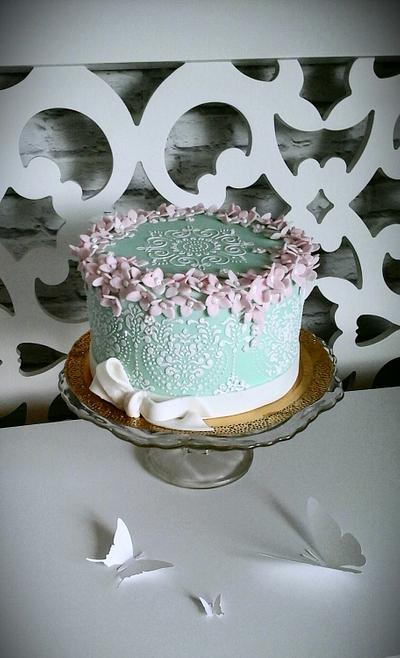 Mint & pink - Cake by Daria
