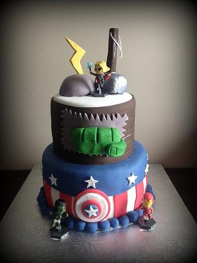Avengers - Cake by Jennifer Jeffrey