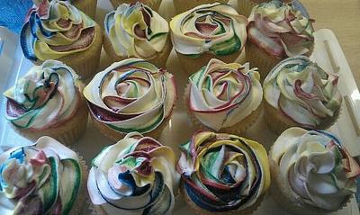 Rainbow cupcakes - Cake by shelley