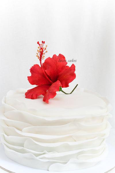Red hibiscus - Cake by lovescakes