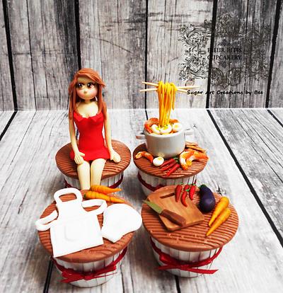 Miniature Cooking Scene - Cake by Bee Siang