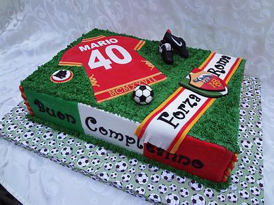 Soccer Cake - Cake by Custom Cakes by Ann Marie