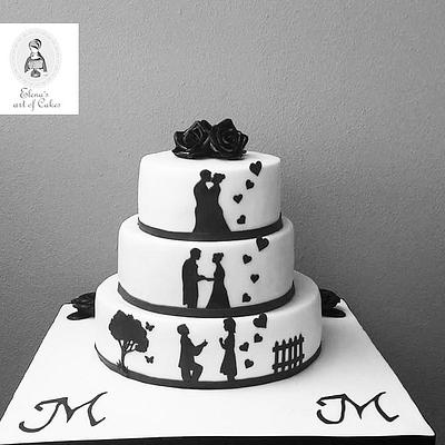 wedding cake  - Cake by elenasartofcakes