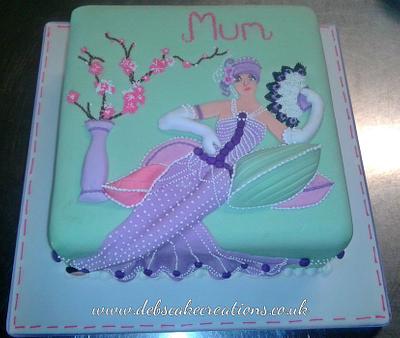 Art Decco Lady - Cake by debscakecreations