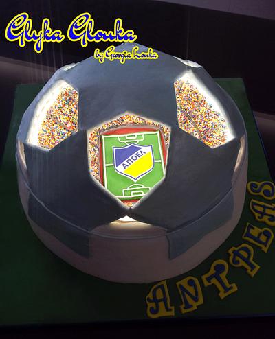 Highlighted UEFA's stadium cake - Cake by Georgia Luca (Glyka Glouka)
