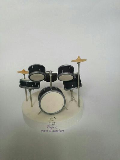 Drum set fondant - Cake by Mariana Frascella