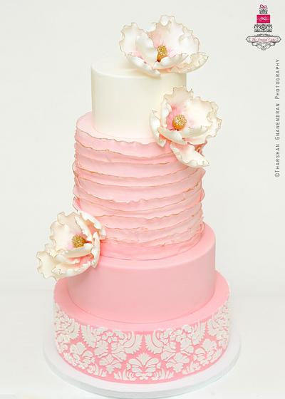 {Soft Pink Blush} Wedding Cake - Cake by Esther Williams