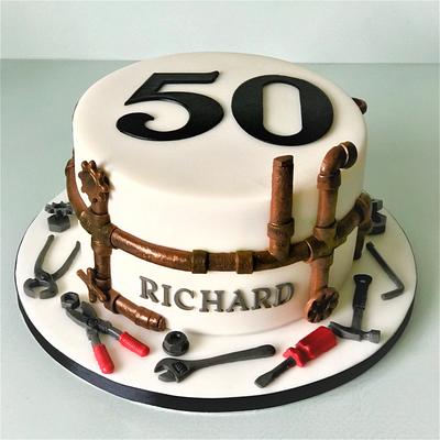 50th Birthday Cake. - Cake by Lorraine Yarnold