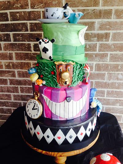 Alice In Wonderland Themed Cake  - Cake by Jessica