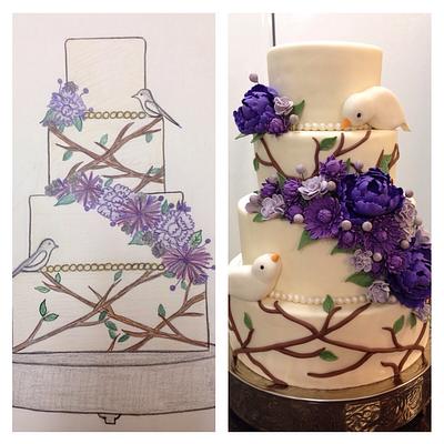Custom Wedding Cake - Cake by Melanie Mangrum