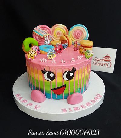 Shopkins striped buttercream birthday cake - Cake by Simo Bakery