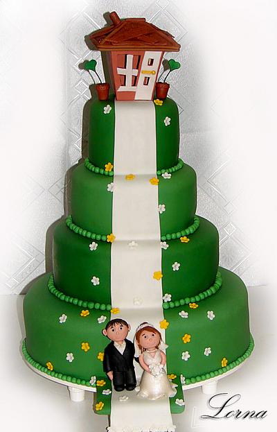 Green wedding cake.. - Cake by Lorna