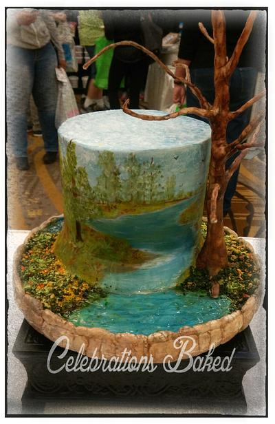 Hand painted, cocoa butter - Cake by Sherri Hodges 