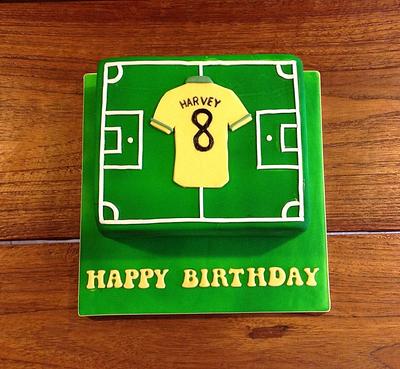 Football pitch cake - Cake by Cakes Honor Plate