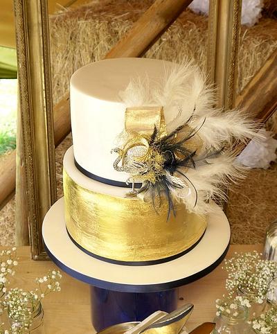 Gold Flamingo Wedding Cake! - Cake by Natalie King