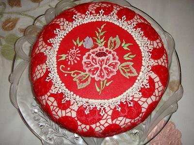 Brushed Embroidery cake - Cake by Zohreh