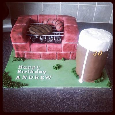 Beer and BBQ  - Cake by Rachel White
