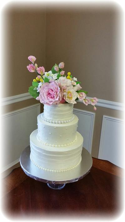 Simple wedding cake  - Cake by Daina