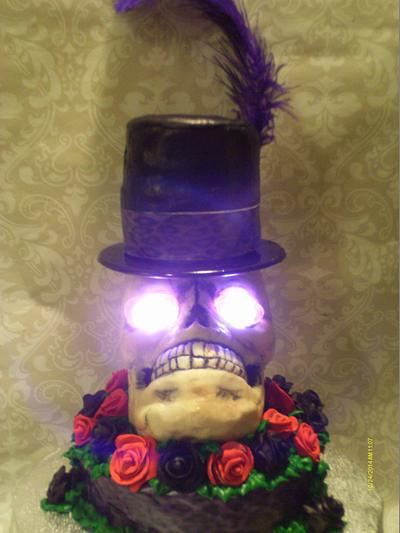 Halloween skull - Cake by CakesByGeri