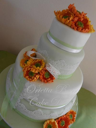 Orange wedding  - Cake by Orietta Basso