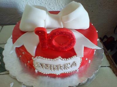 white & red - Cake by Erika Fabiola Salazar Macías
