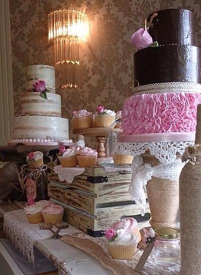 Wedding Cake Table  - Cake by Shirley Jones 