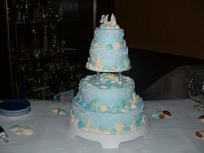 Under the Sea wedding - Cake by Michelle