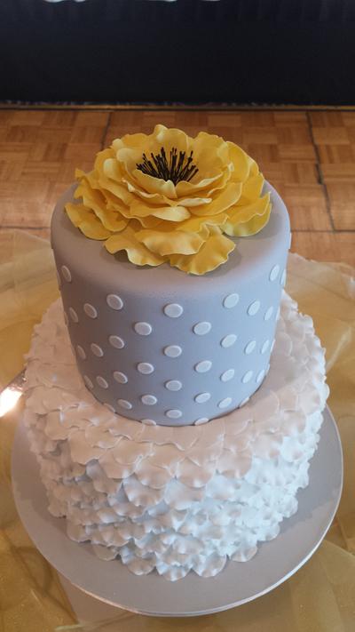 lots of petals wedding cake - Cake by Paul Delaney of Delaneys cakes