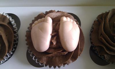 Baby Feet Cupcakes - Cake by Janne Regan