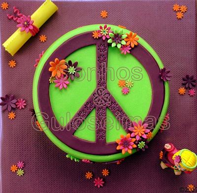 peace&love - Cake by Sonhos & Guloseimas - Cake Design