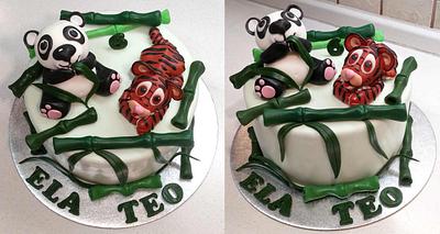 Panda and tiger - Cake by Majka Maruška