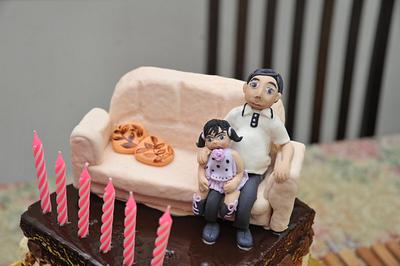 Grandpa fav sofa & Wisya - Cake by Chilly