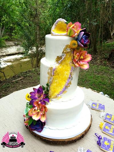 Citrine Geode Wedding Cake - Cake by Cakes ROCK!!!  