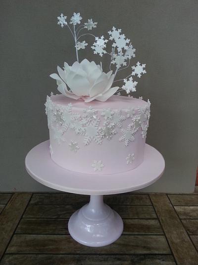 Winter Wonderland 1st anniversary cake - Cake by Esther Scott