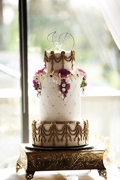 Bling and Gold Wedding - Cake by Susie Villa-Soria